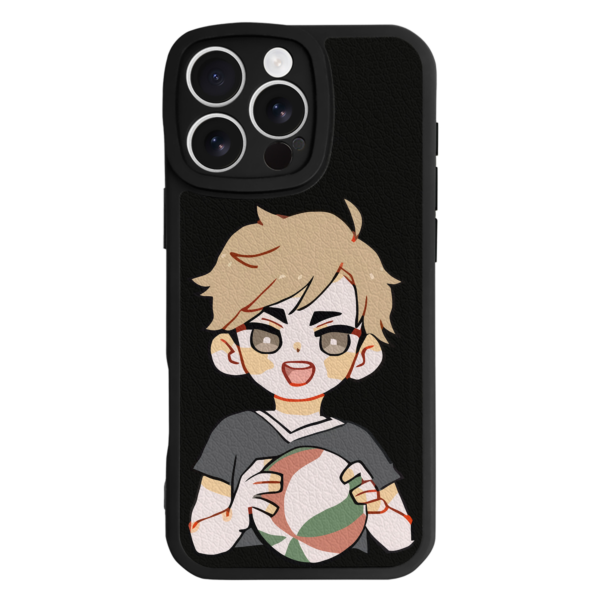 （画像用） ハイキュー!! Haikyu!! 【iPhone 16シリーズ対応】シリコンスマホケース（レザー調） 材質：シリコン